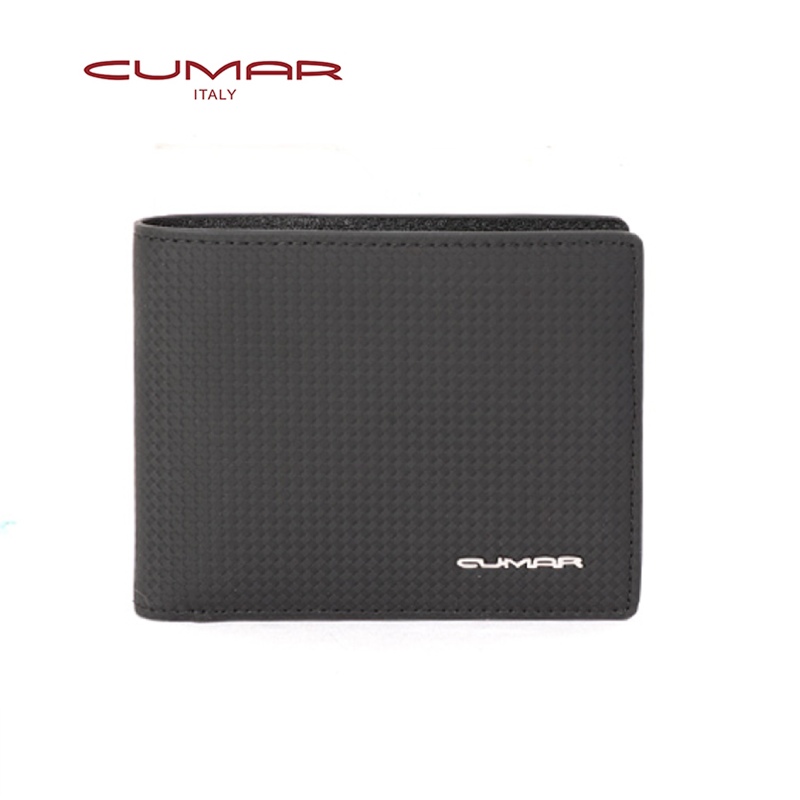 【CUMAR 義大利】真皮牛皮-CARBON FIBER 系列-簡式短夾(0496-G91-01)✿30B001